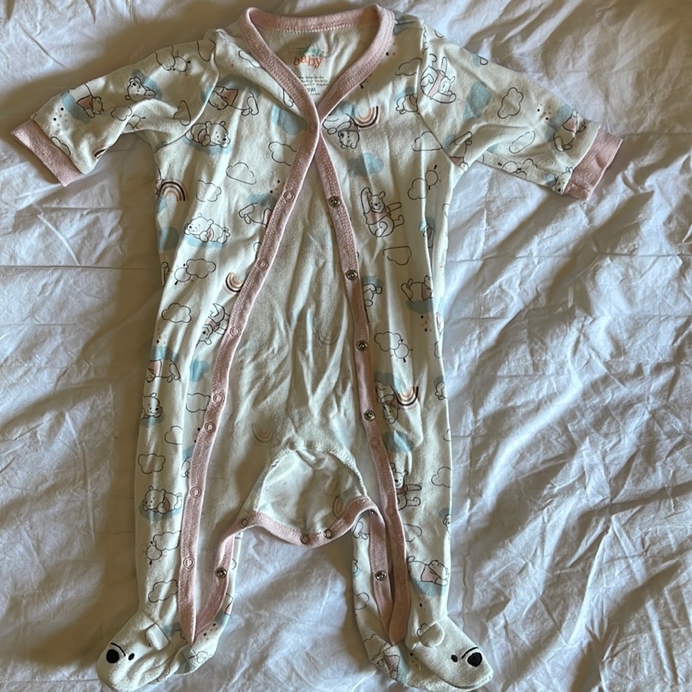 DISNEY BABY GIRL Pooh Bear button up pajama